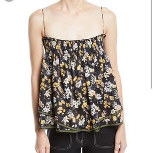 NWT Silk Derek Lam Floral Print Tiered Cami - 10